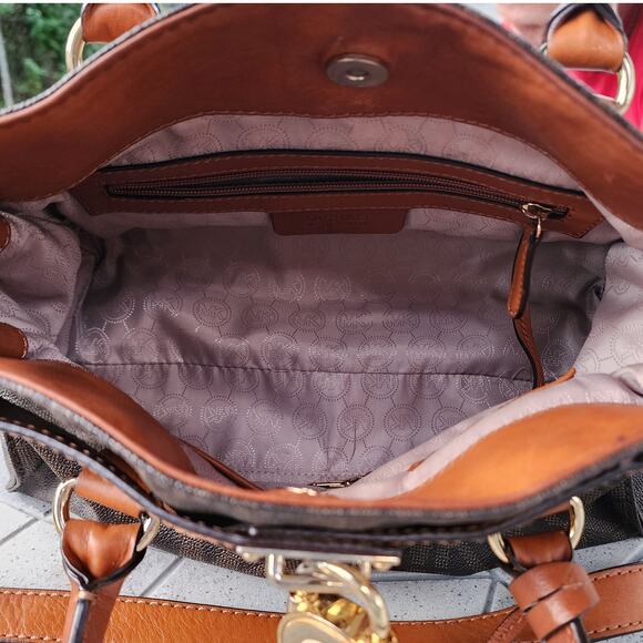 MICHAEL Michael Kors Signature Medium East West Hamilton Satchel Tote - Picture 7 of 14